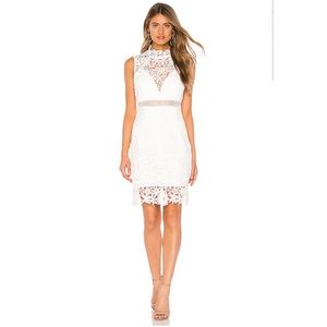 Pairs Lace Dress in Ivory